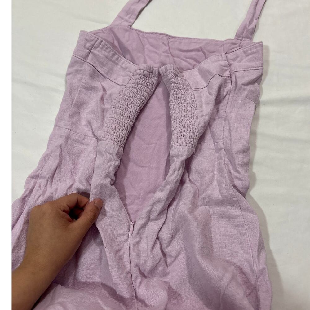 Abercrombie & Fitch Women’s XS Linen Blend Mini Dress Halter Beachy Coquette - Picture 7 of 11